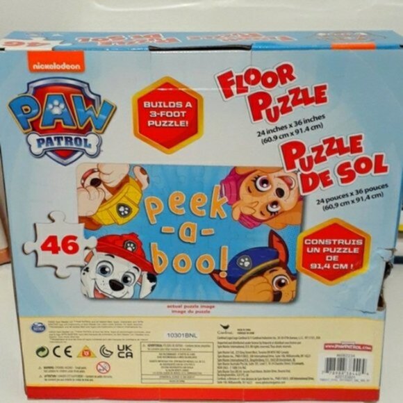 Nickelodeon Paw Patrol 46-Piece Floor Puzzle | 24" x 36" | NIB | Peek-A-Boo - Picture 2 of 3